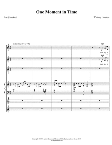 One Moment In Time (arr. nyukuri Edwin)