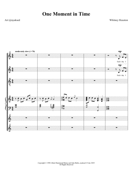 One Moment In Time (arr. nyukuri Edwin)
