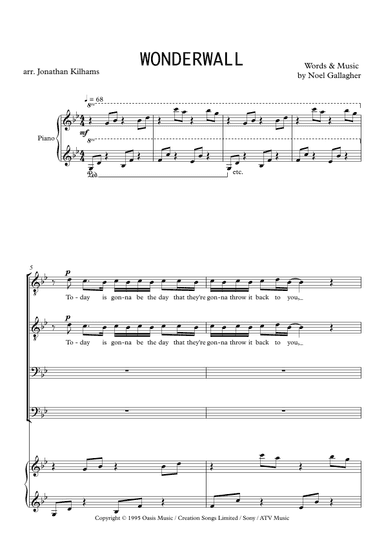 Wonderwall (arr. Jonathan Kilhams)