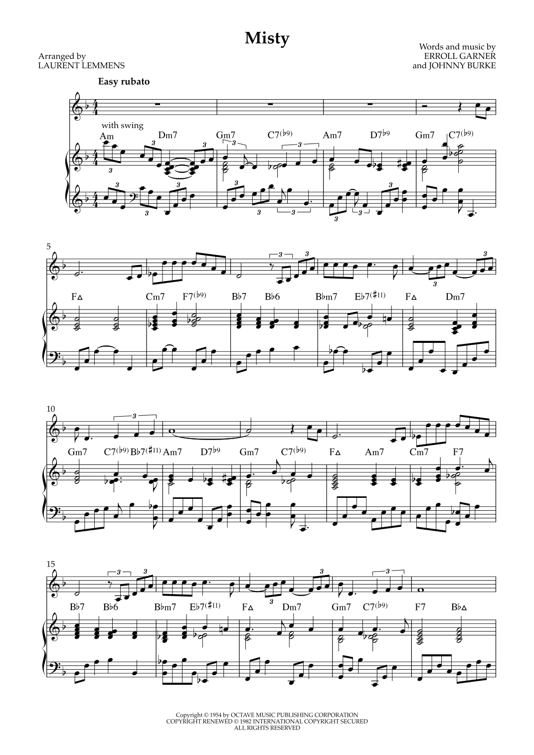 Misty (arr. Laurent Lemmens)