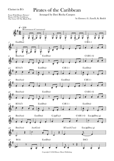 Pirates Of The Caribbean (arr. Davi Rocha Campos)