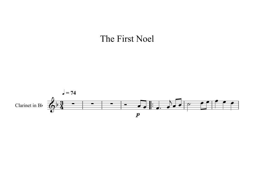 The First Noel (Clarinet) (arr. Digital Book Music)
