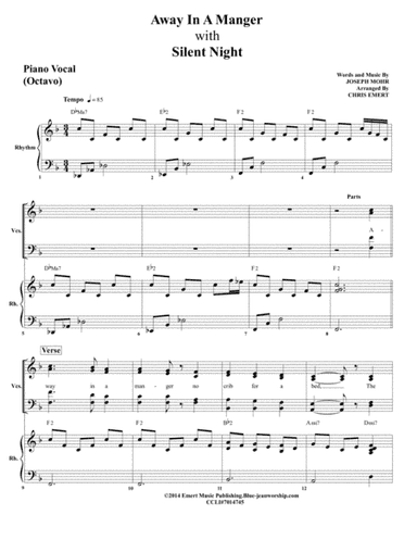 Away In A Manger with Silent Night (arr. Chris Emert)