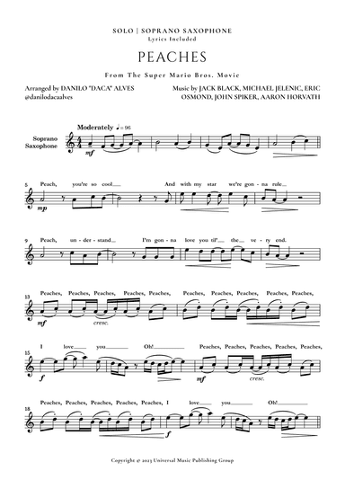 Peaches (arr. Danilo "Daca" Alves)