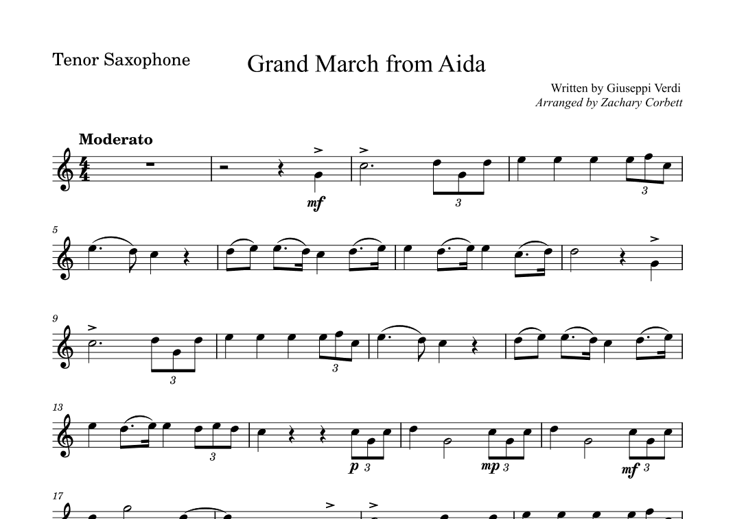 Grand March from Aida (arr. Zachary Corbett)