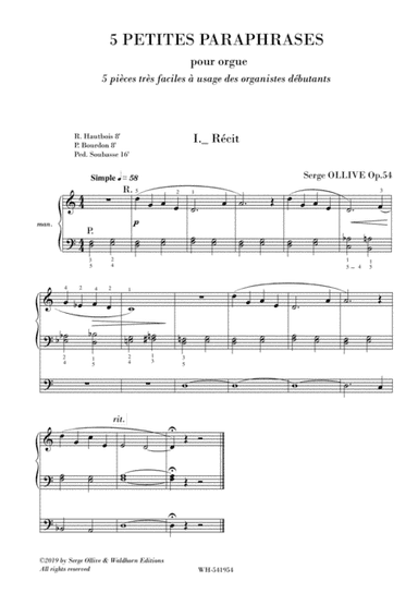 5 PETITES PARAPHRASES OP.54