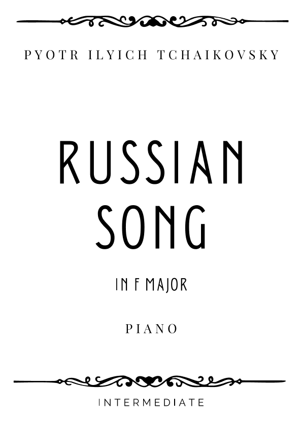 Tchaikovsky - Russian Song in F Major - Intermediate (arr. Piacere Music Sheets)