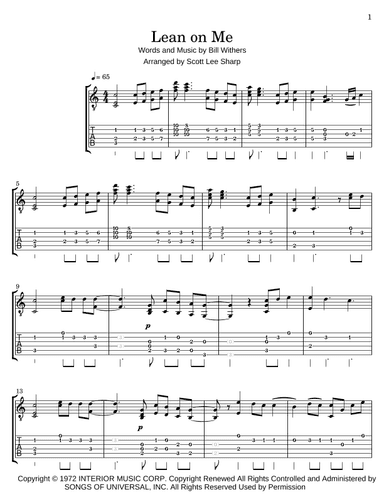 Lean On Me (arr. Scott Lee Sharp)