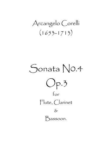 Sonata No.4 Op.3 (arr. Spence Bundy)