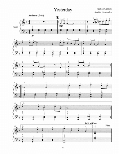 Yesterday (arr. Andrés Hernández Rivera)