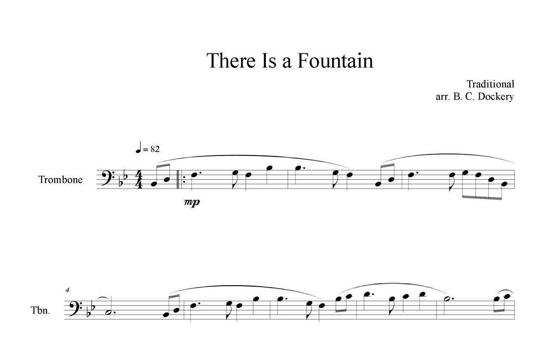 There is a Fountain (Trombone Solo) (arr. B. C. Dockery)