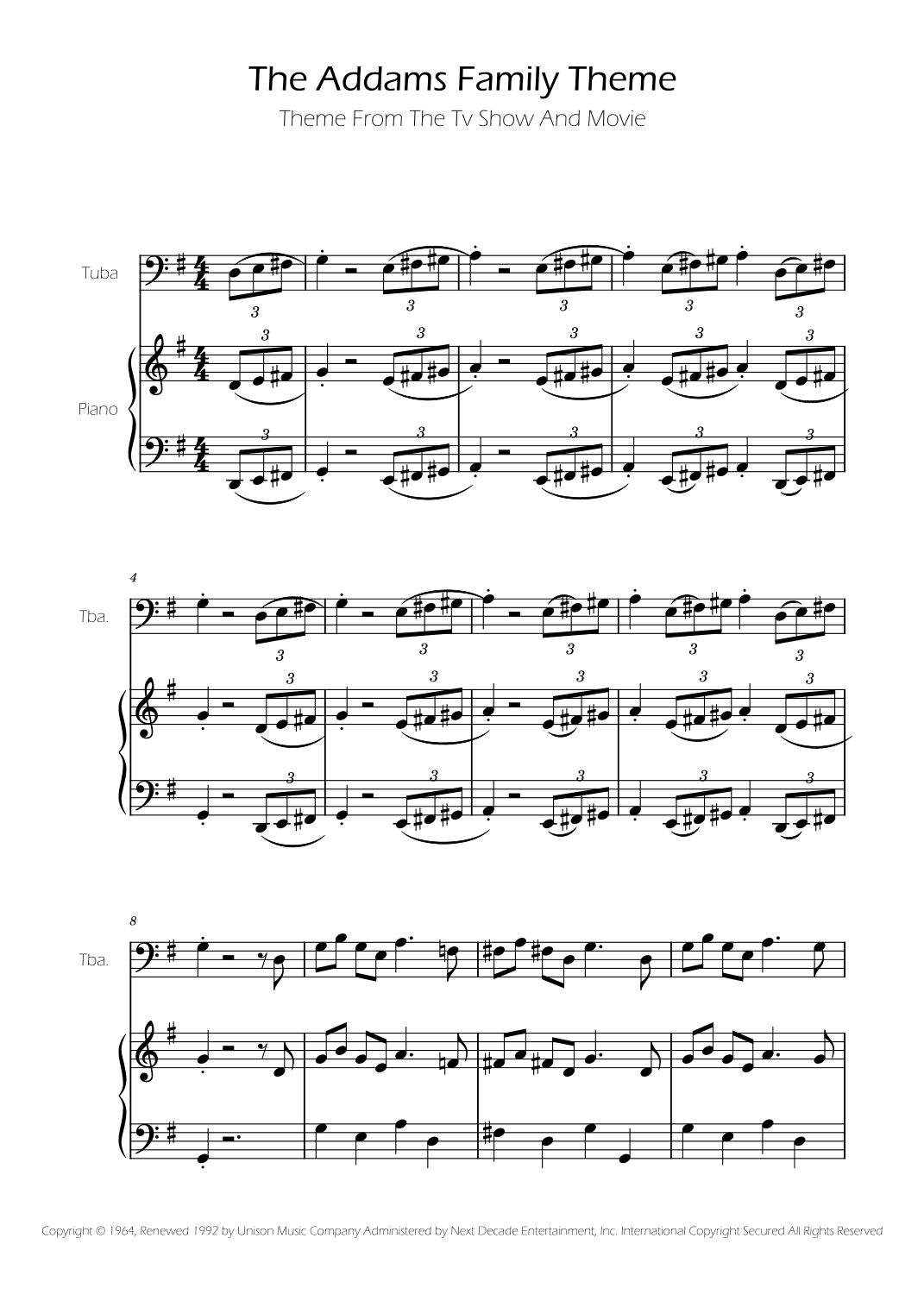 Addams Family Theme (arr. Ygor Nunes)