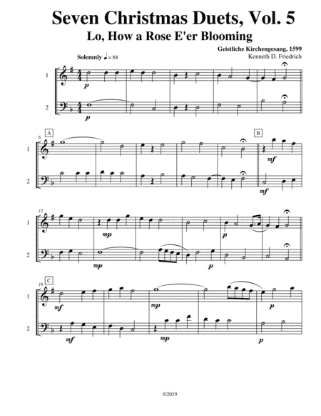 Seven Christmas Duets, Vol. 5 (arr. Kenneth D. Friedrich)