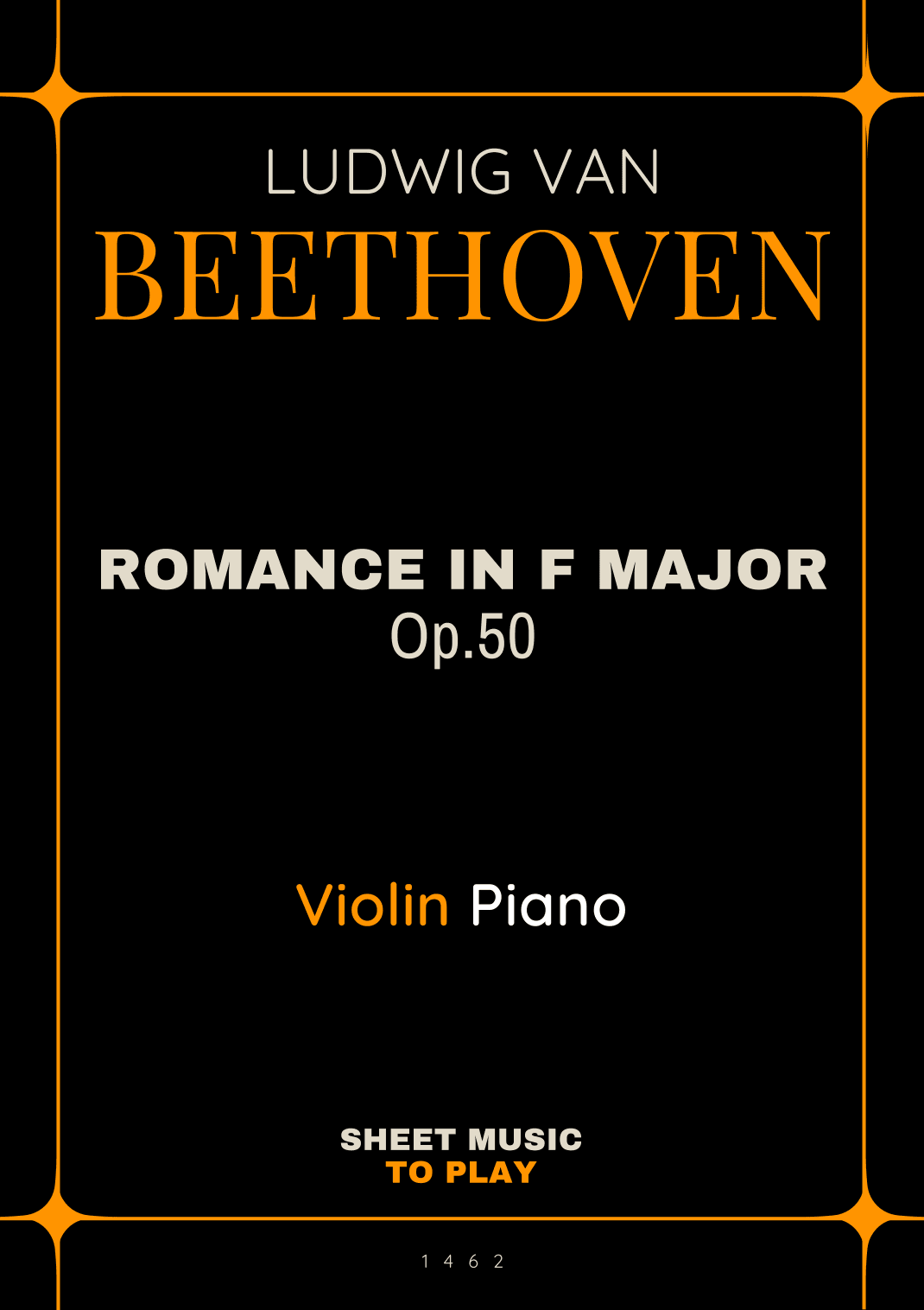 Romance in F Major, Op.50 - Violin and Piano (Full Score and Parts) (arr. César Madeira)
