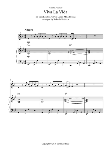 Viva La Vida (arr. Kaiserin Rebecca)