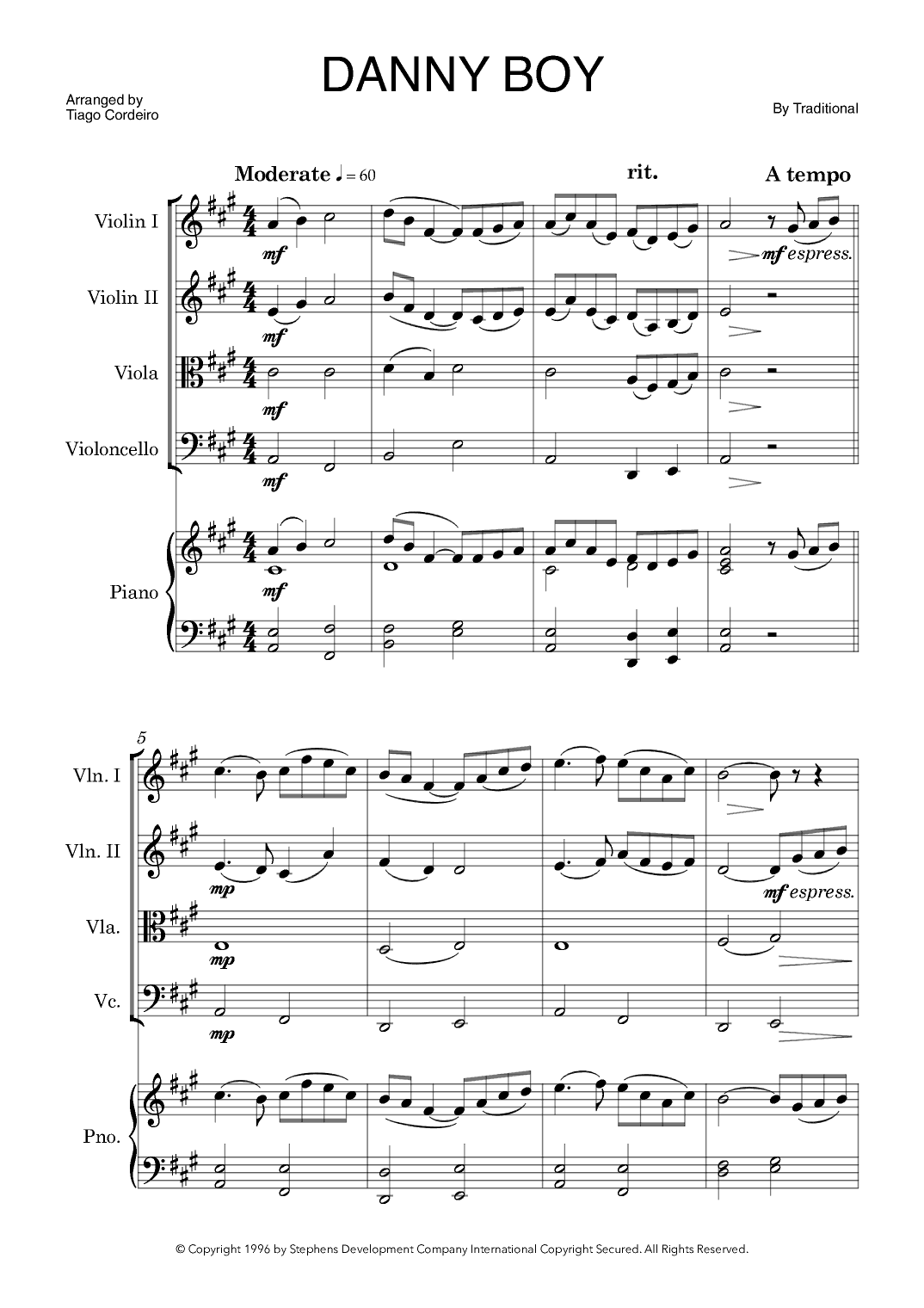 Danny Boy (arr. Tiago Cordeiro)
