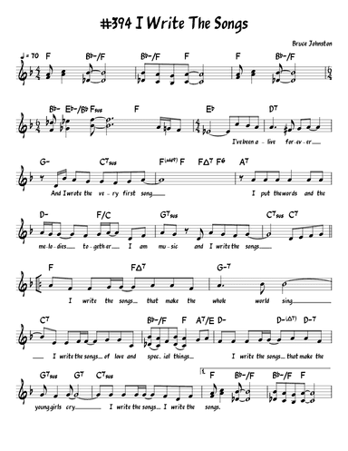 I Write The Songs (arr. John Fries)