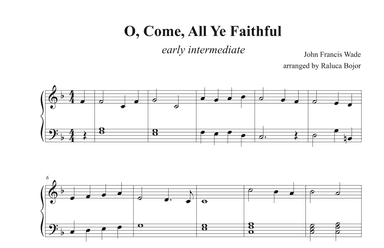 O Come All Ye Faithful / Adeste Fideles (early intermediate) (arr. Raluca Bojor)