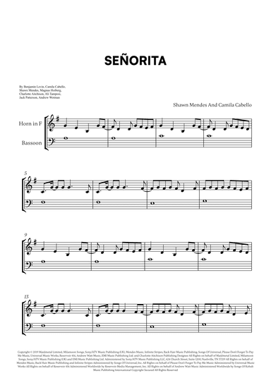 Señorita (arr. Cadenza Editions)