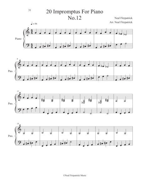 Impromptu No.12 For Piano