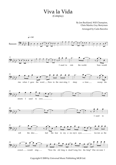 Viva La Vida (arr. Cadu Barcelos)