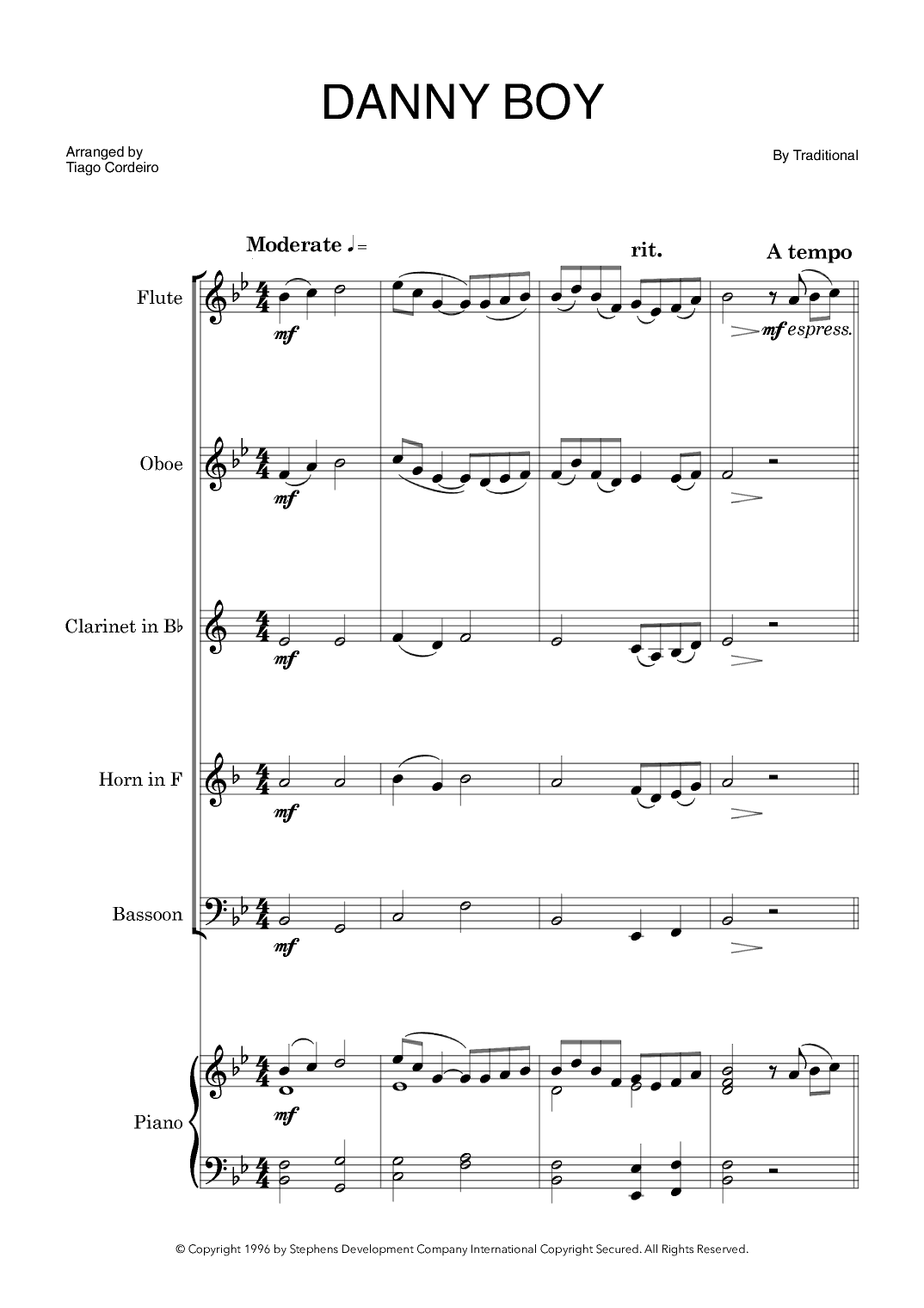 Danny Boy (arr. Tiago Cordeiro)