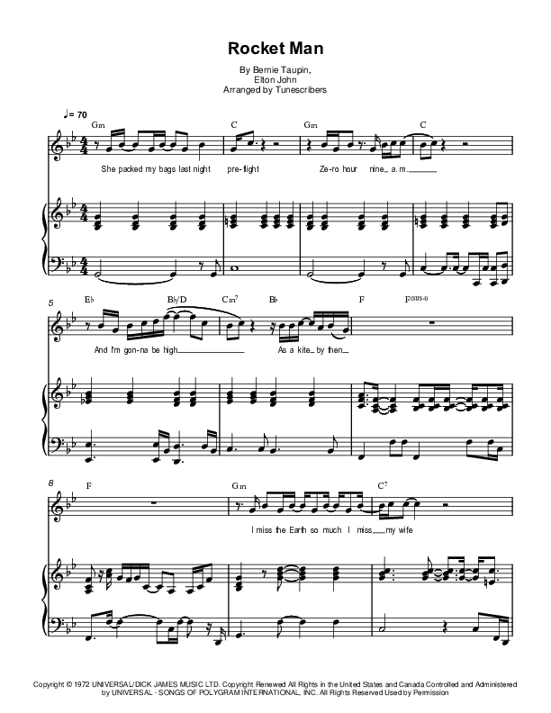 Rocket Man (arr. Tunescribers)