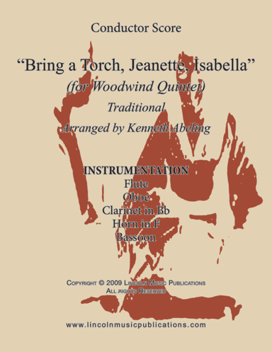 Bring a Torch Jeanette, Isabella (for Woodwind Quintet) (arr. Kenneth Abeling)