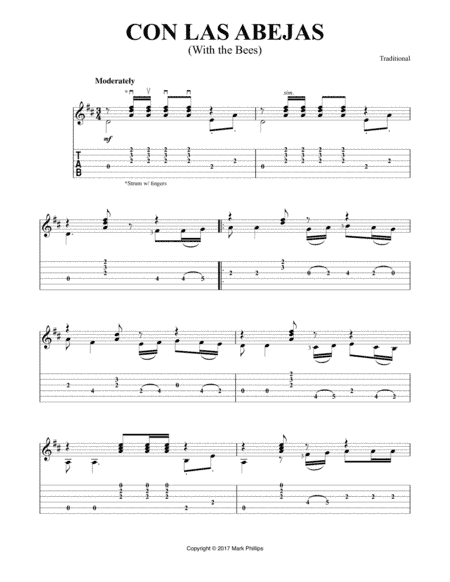 Con las abejas (With the Bees) (arr. Mark Phillips)