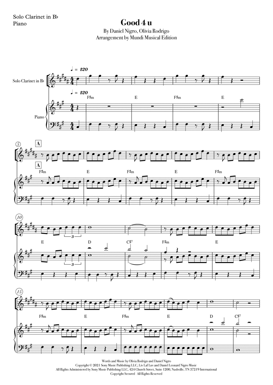 Good 4 U (arr. Mundi Musical Edition)