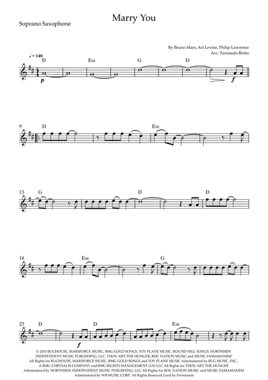 Marry You (arr. Fernando Britto)