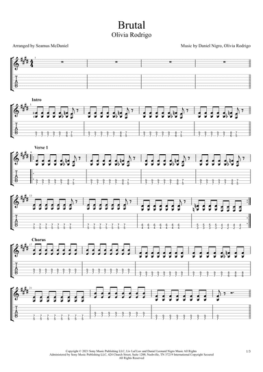 Brutal (arr. Seamus McDaniel)