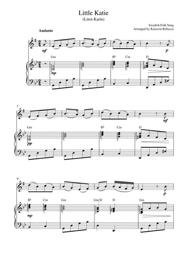 Little Katie  (Liten Karin) (arr. Kaiserin Rebecca)