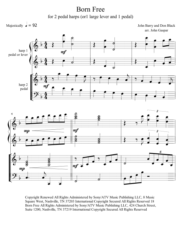 Born Free (arr. John A. Gaspar)