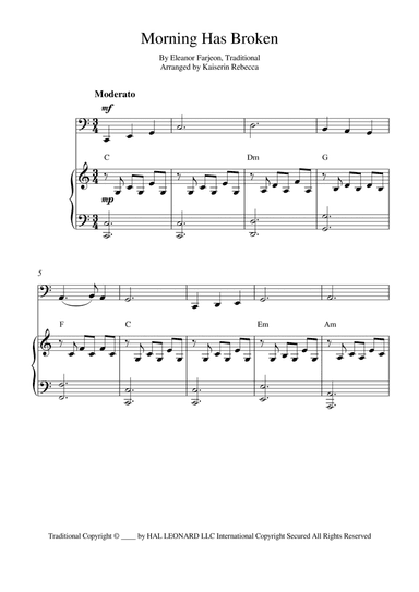 Morning Has Broken (arr. Kaiserin Rebecca)