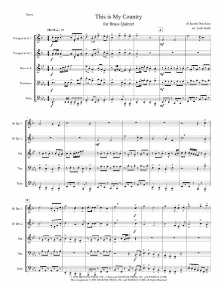 This Is My Country (arr. Zack Smith)