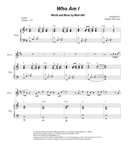 Who Am I (arr. Stephen DeCesare)