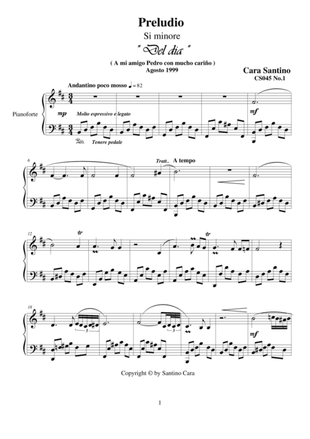 Two Preludes for piano - CS045