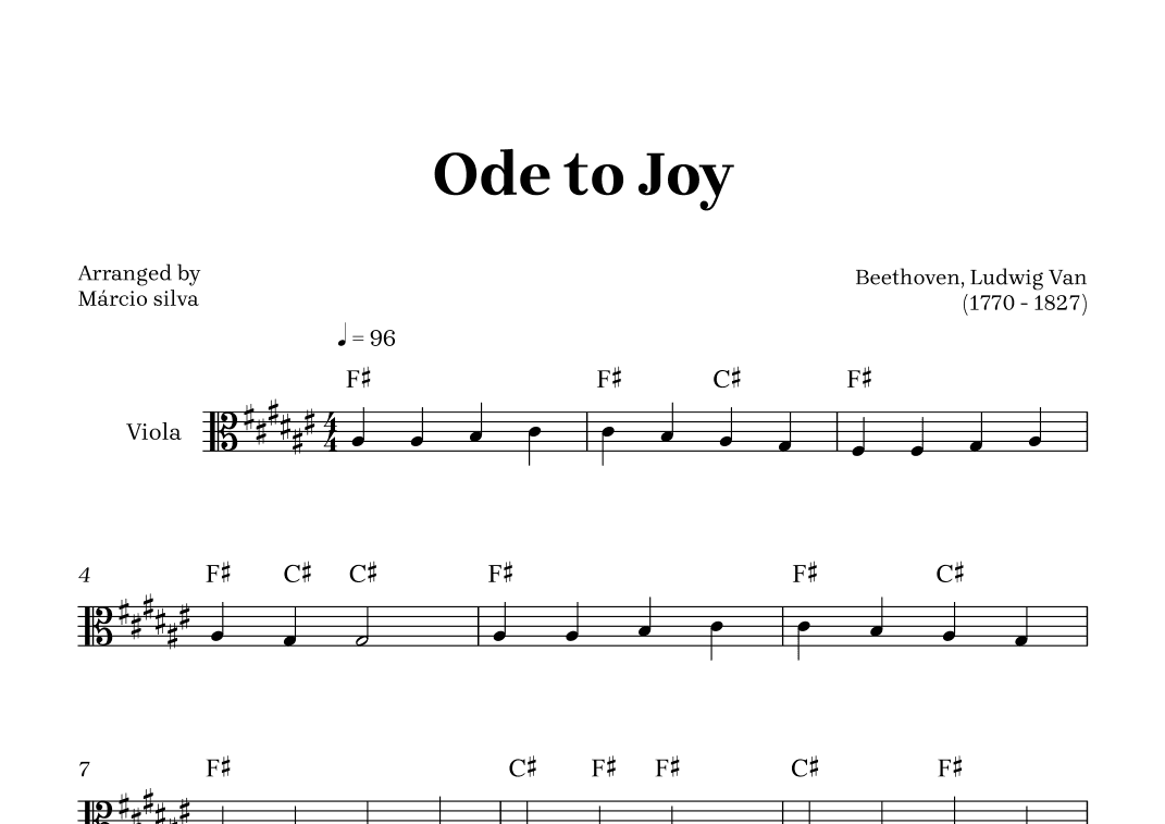 Ode to Joy (arr. Márcio Silva)