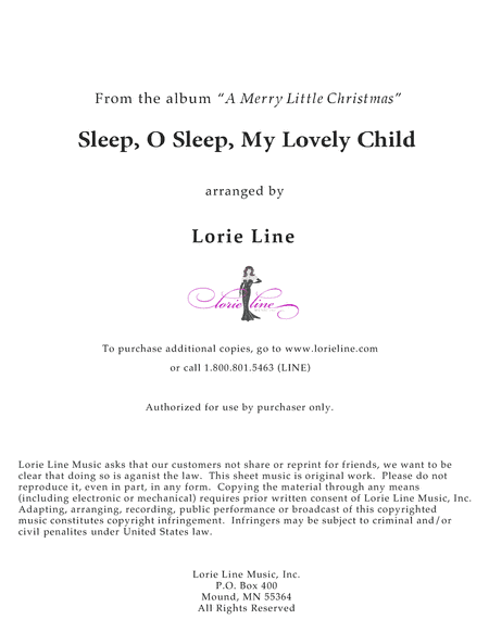 Sleep, O Sleep My Lovely Child (arr. Lorie Line)