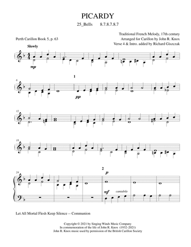 25B. PICARDY (arr. John R. Knox & Richard Giszczak)