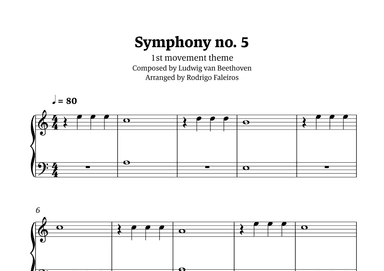 Symphony no. 5 - 1st movement (theme) (arr. Rodrigo Faleiros)