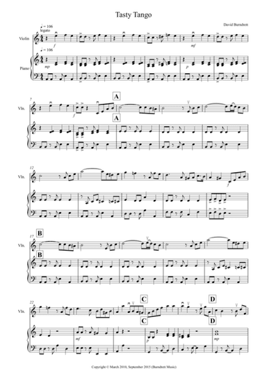 Tasty Tango for Violin and piano