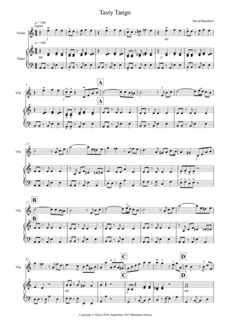 Tasty Tango for Violin and piano