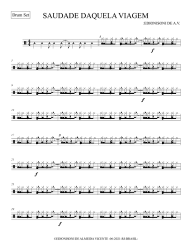 01-SAUDADE DAQUELA VIAGEM - Drum Set