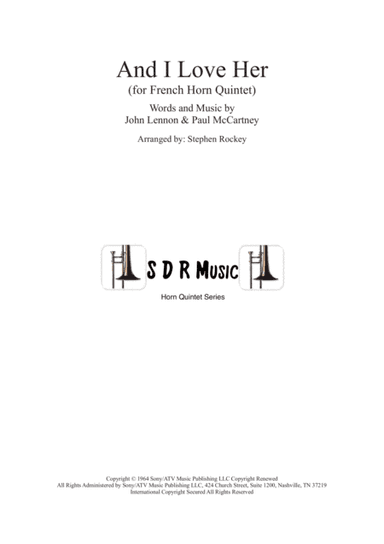 And I Love Her (arr. Stephen Rockey)