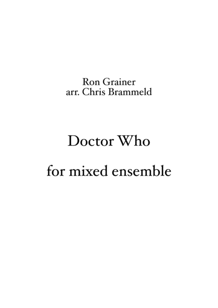 Doctor Who Theme (arr. Christopher Brammeld)