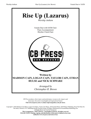 Rise Up (lazarus) (arr. Christopher R. Brown)