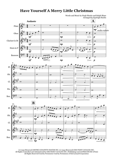 Have Yourself A Merry Little Christmas (arr. Kayleigh Huelin)