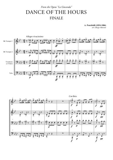 Finale from Dance of the Hours for Brass Quartet (arr. Diego Marani)